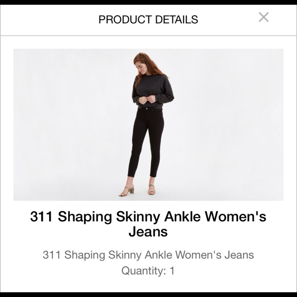 Levi’s Jeans : shaping skinny ankle